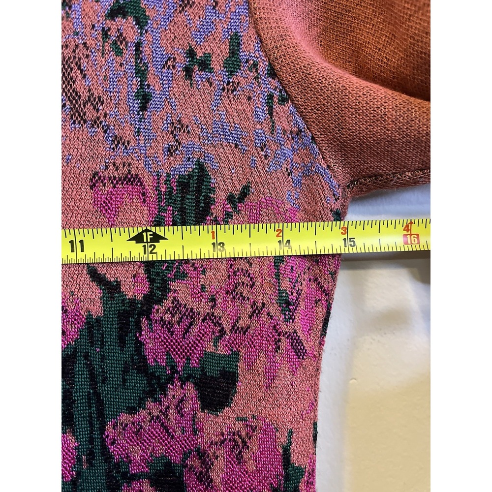Anthropologie Aldomartins Wool Blend Floral Sweater Knit Midi Dress S Fairycore - Picture 14 of 16